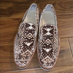 Free People Velvet Snakeskin Loafer